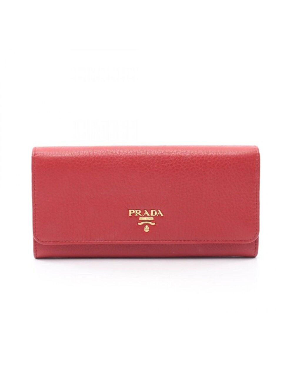 Prada Bifold Wallet Red Leather